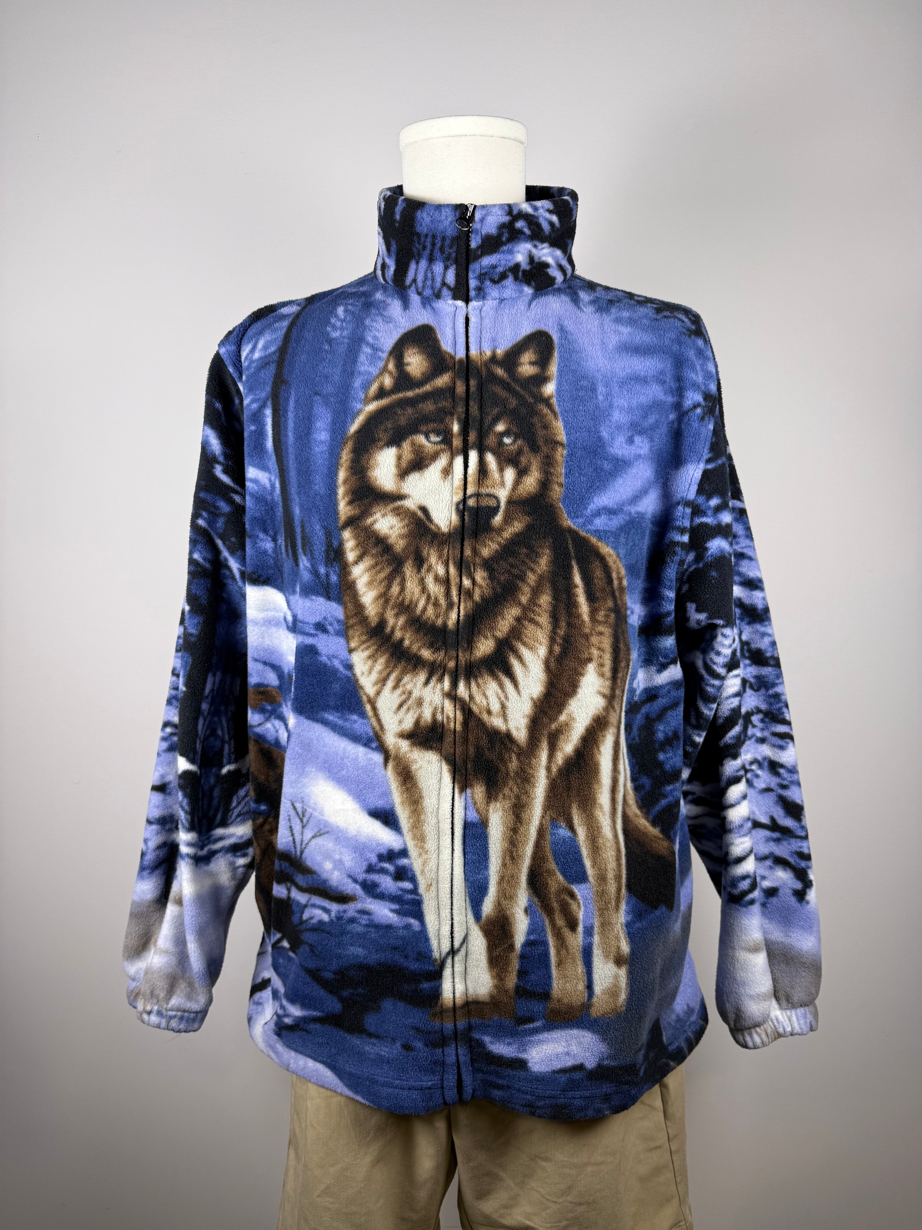 Wolf All Over Print Full Zip Fleece