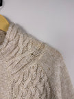 REI Beige Knit Full Zip Sweater