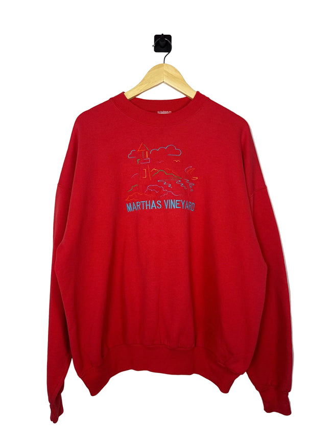 Martha's Vineyard Lighthouse Embroidered Crewneck