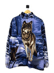 Wolf All Over Print Full Zip Fleece