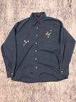 Mickey Mouse Embroidered Button Up
