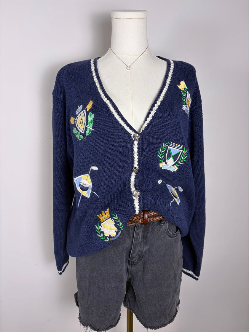 Karen Scott Preppy Golf Sweater
