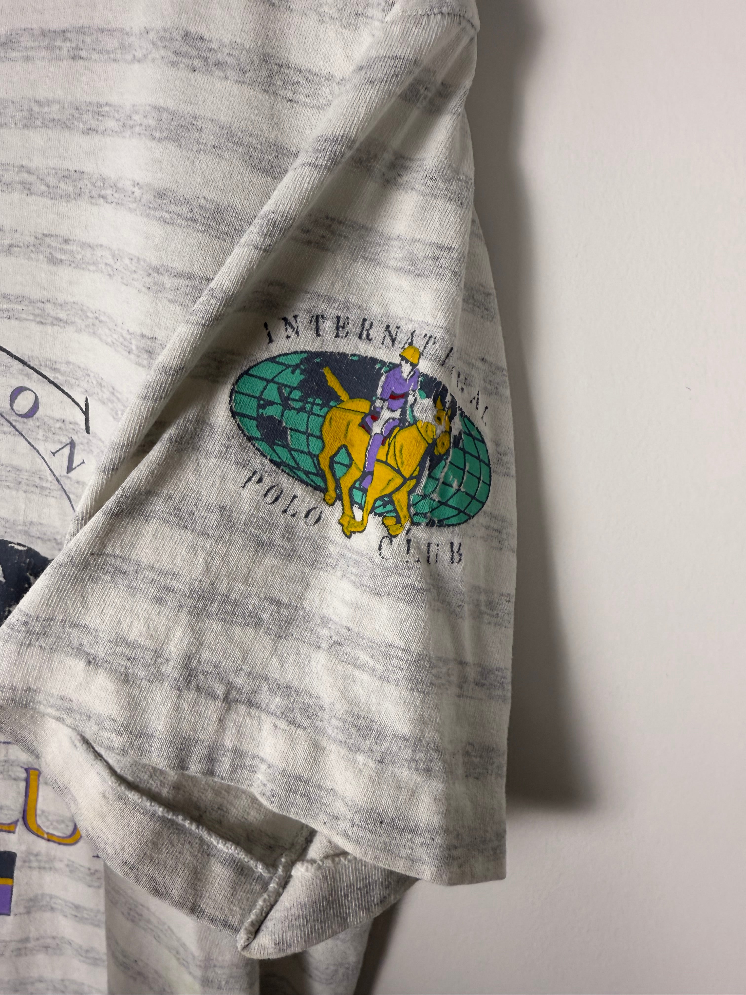 International Polo Club Striped Graphic Tee