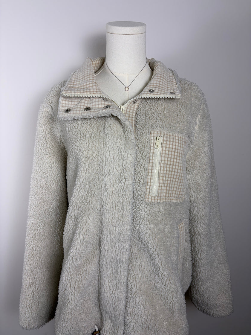 Madewell Sherpa Flannel Accent Jacket