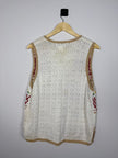 Jantzen Embroidered Granny Floral Picnic Garden Vest