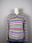 Colorful Striped Granny Full Zip Sweatshirt