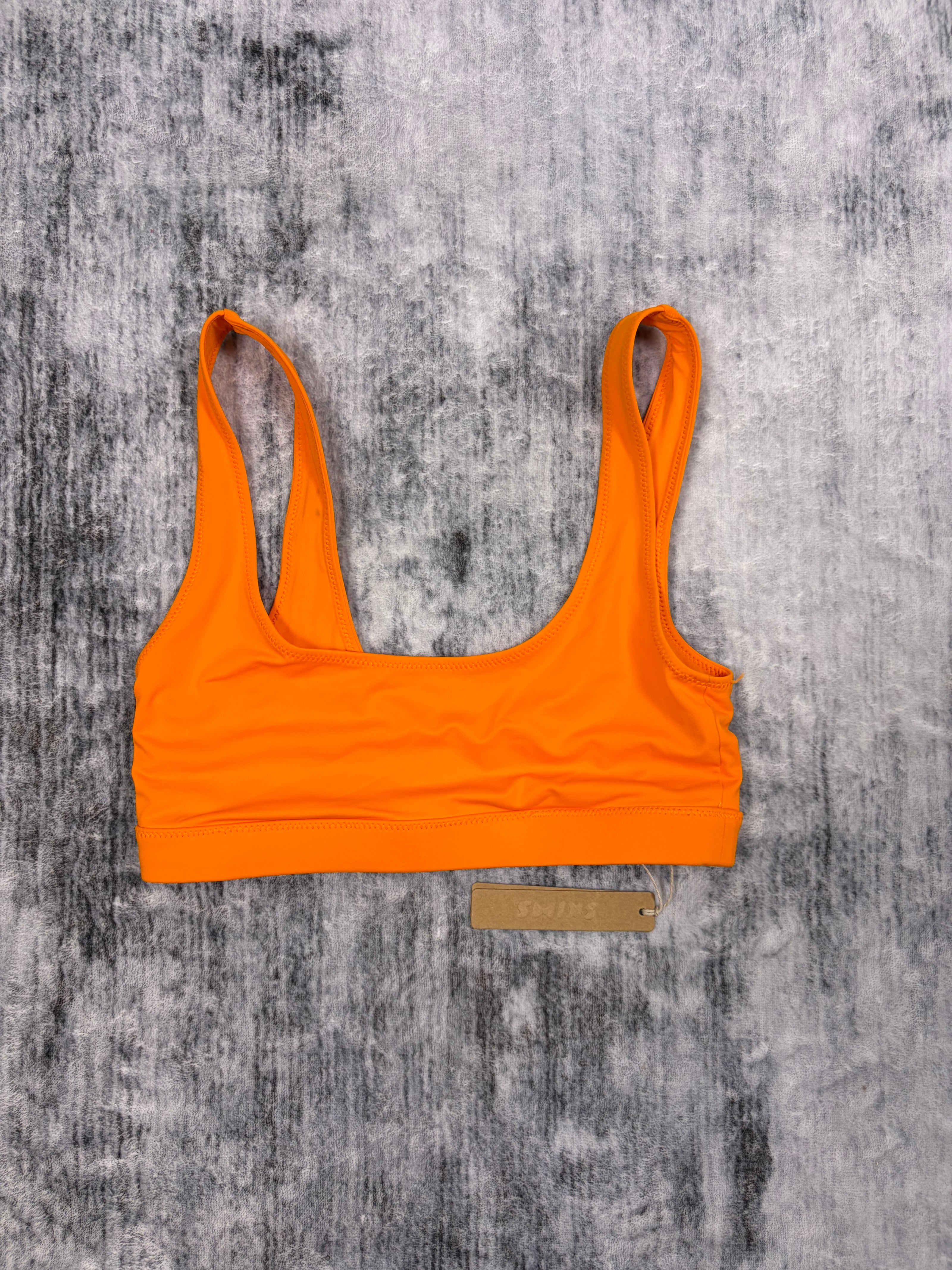 Skims Neon Orange Bathing Suit Top