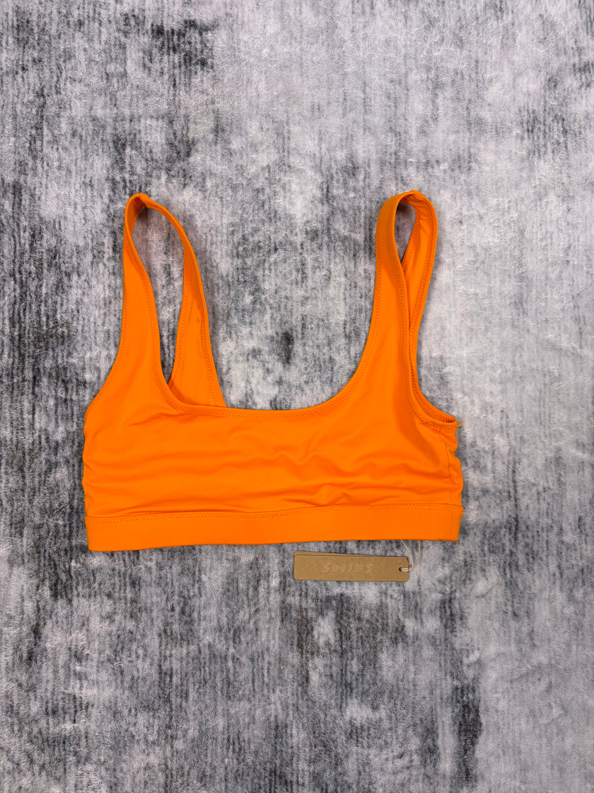 Skims Neon Orange Bathing Suit Top