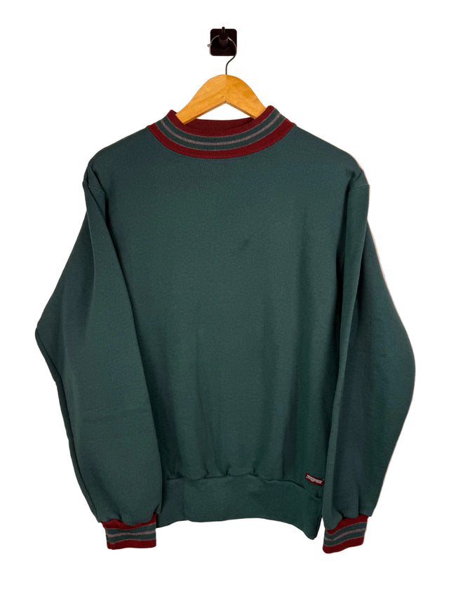 90s Jansport Striped Collar Crewneck