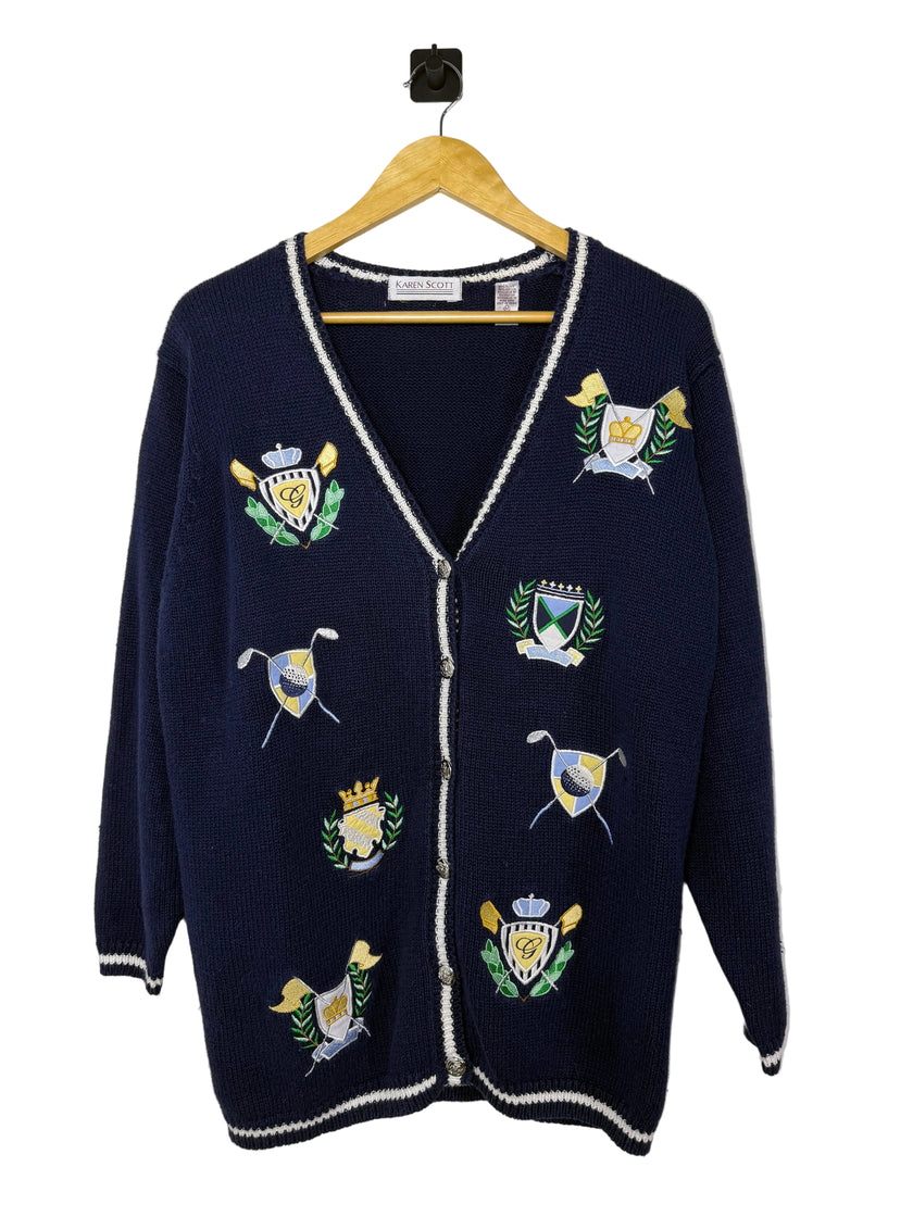 Karen Scott Preppy Golf Sweater