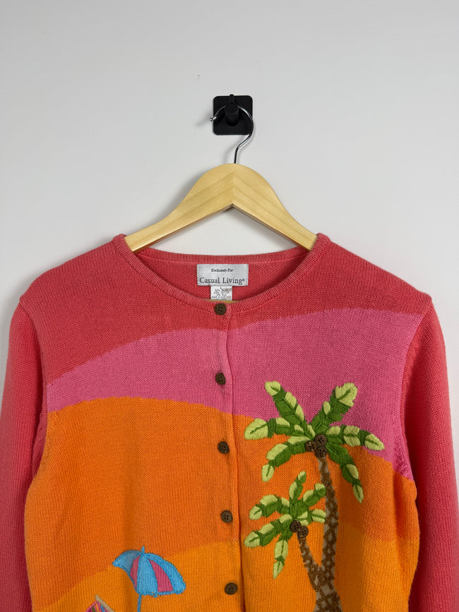 Casual Living Granny Coastal Palm Tree Sweater