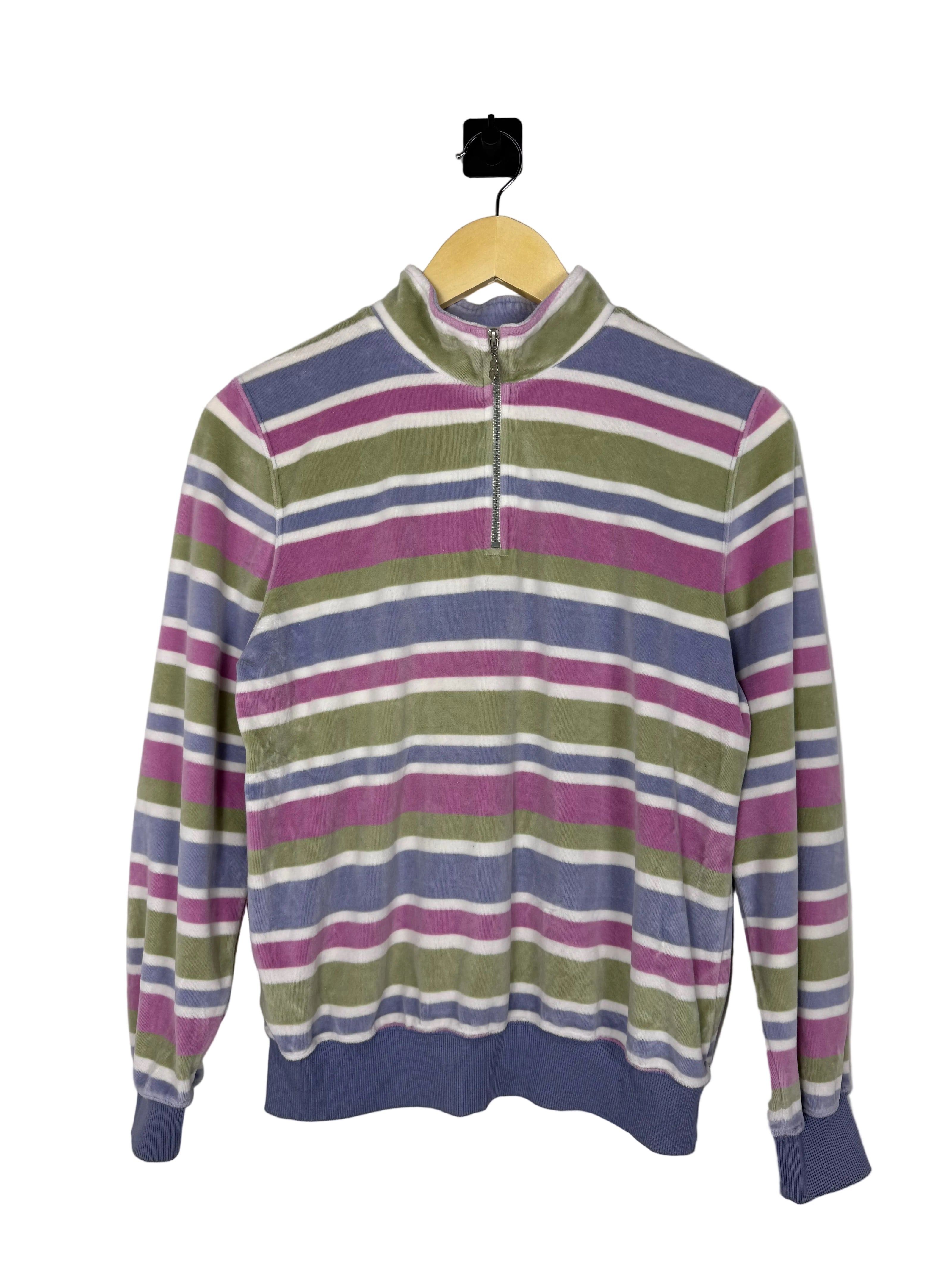Colorful Striped Granny Full Zip Sweatshirt