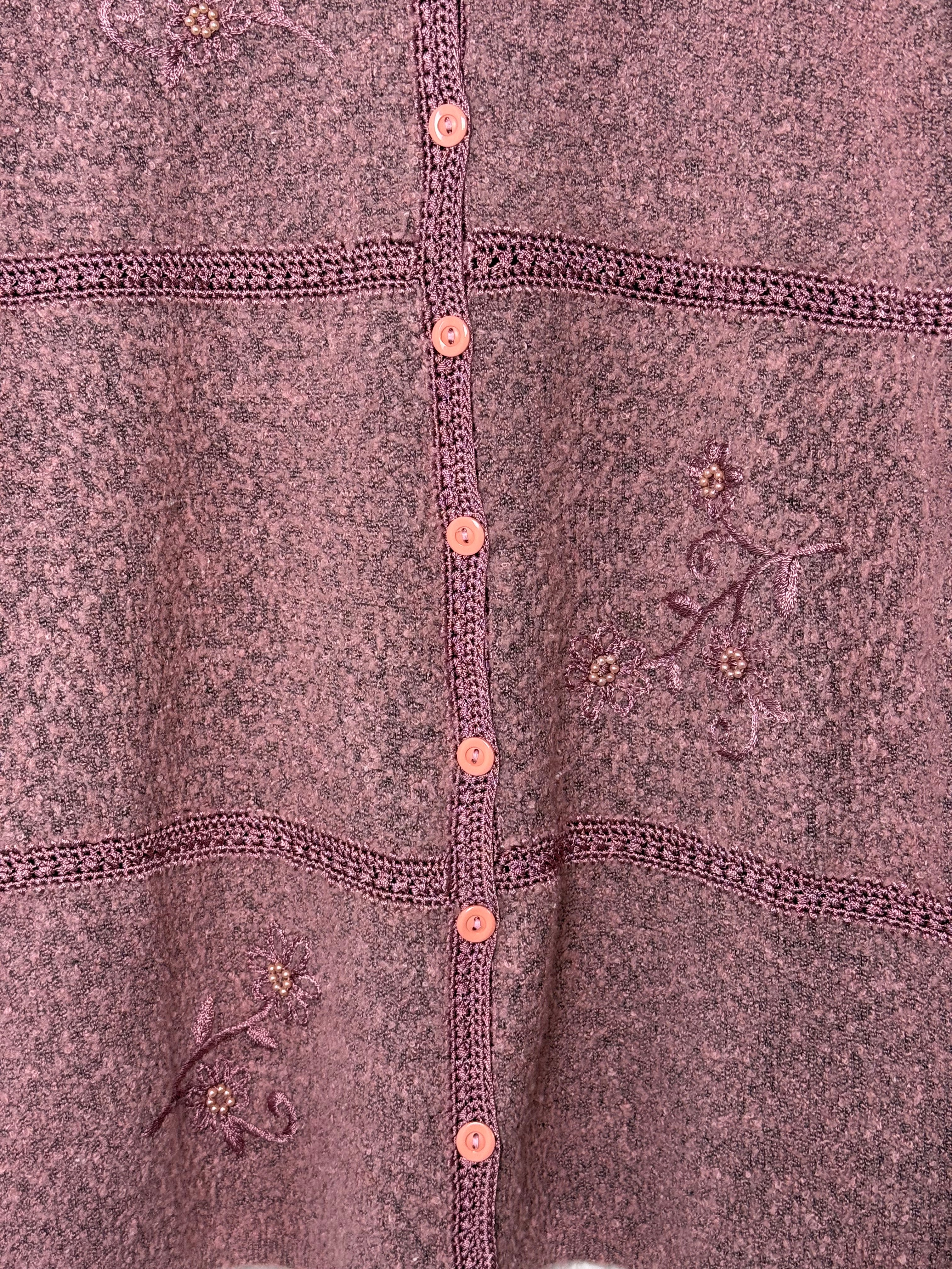 Jenny Floral Sweater Blouse Button Up