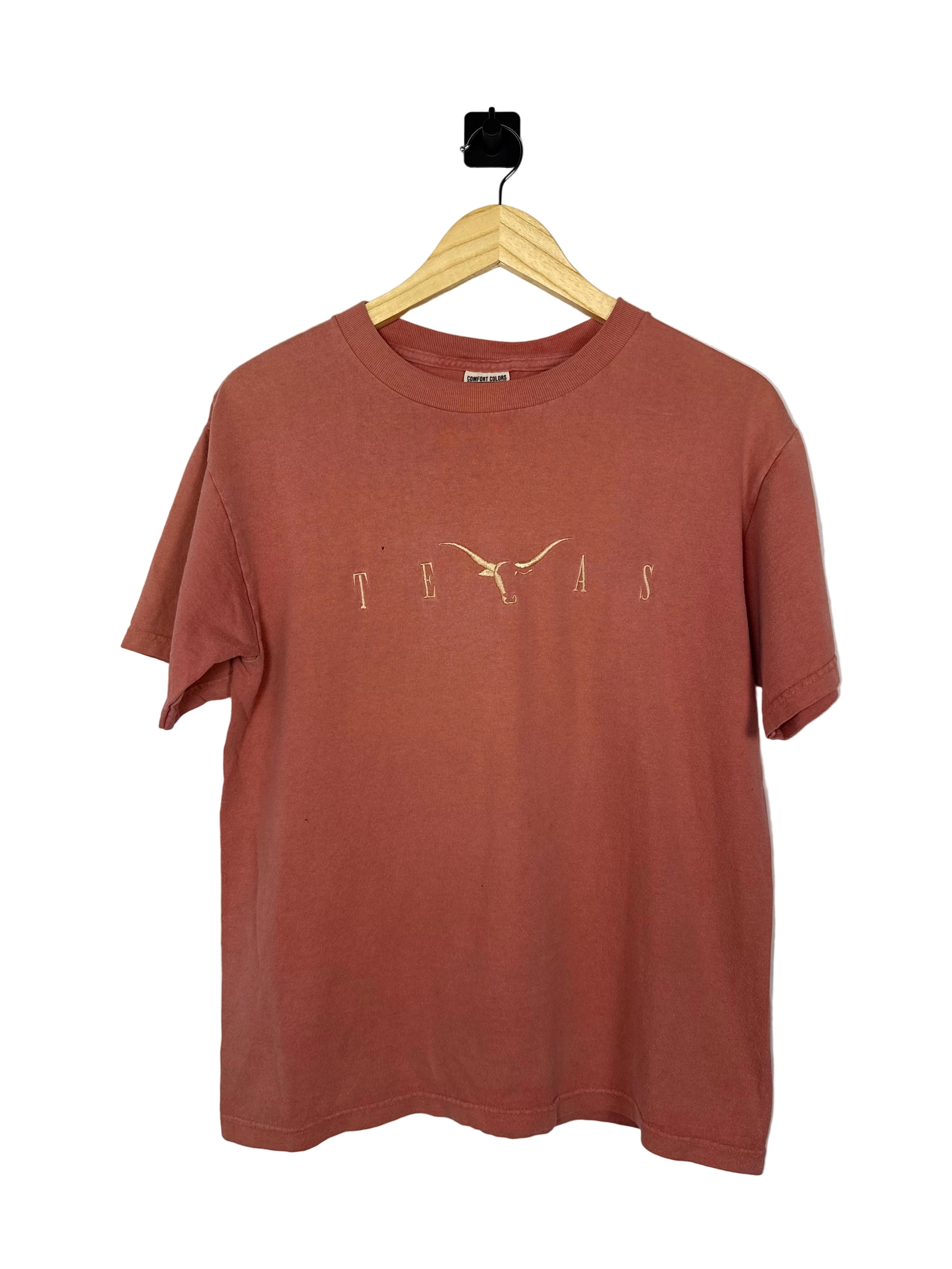 Texas Horn Embroidered Spell Out Tee