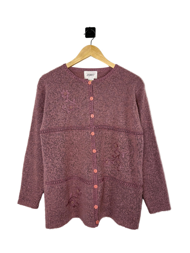 Jenny Floral Sweater Blouse Button Up