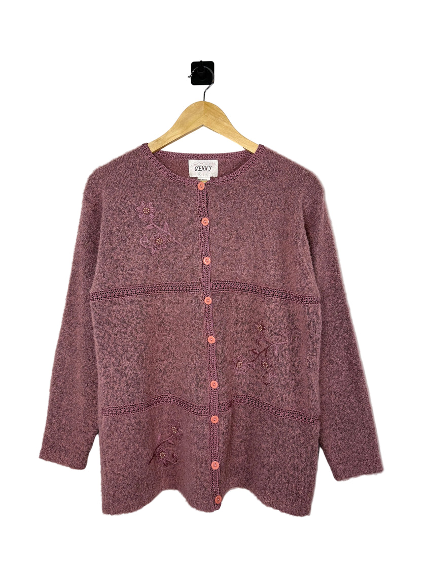Jenny Floral Sweater Blouse Button Up