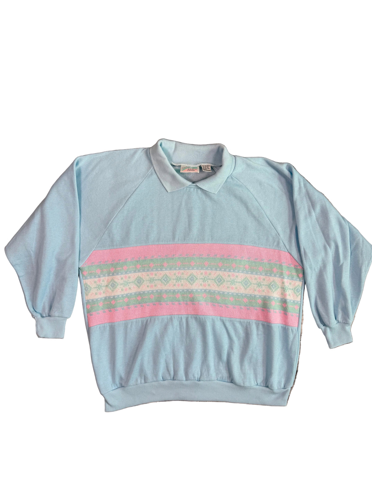 90s Pastel Cottagecore Collared Sweater