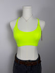 Skims Neon Yellow Racerback Bathing Suit Top