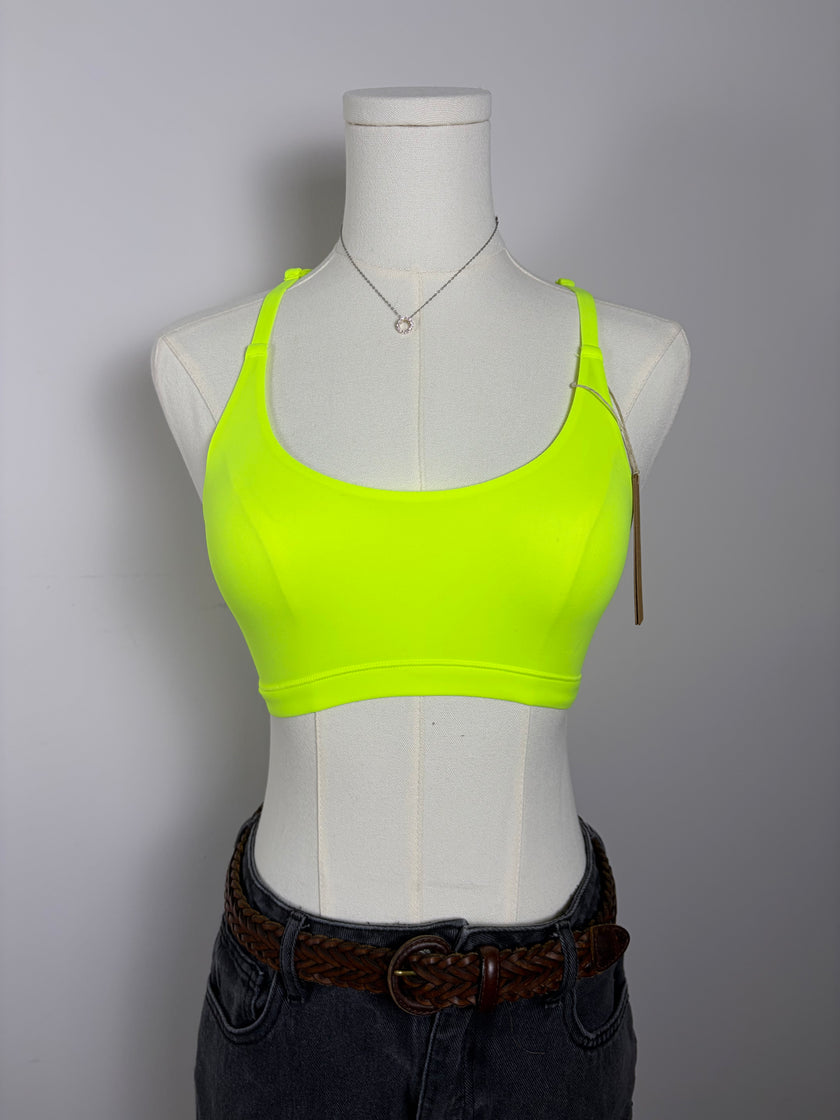 Skims Neon Yellow Racerback Bathing Suit Top