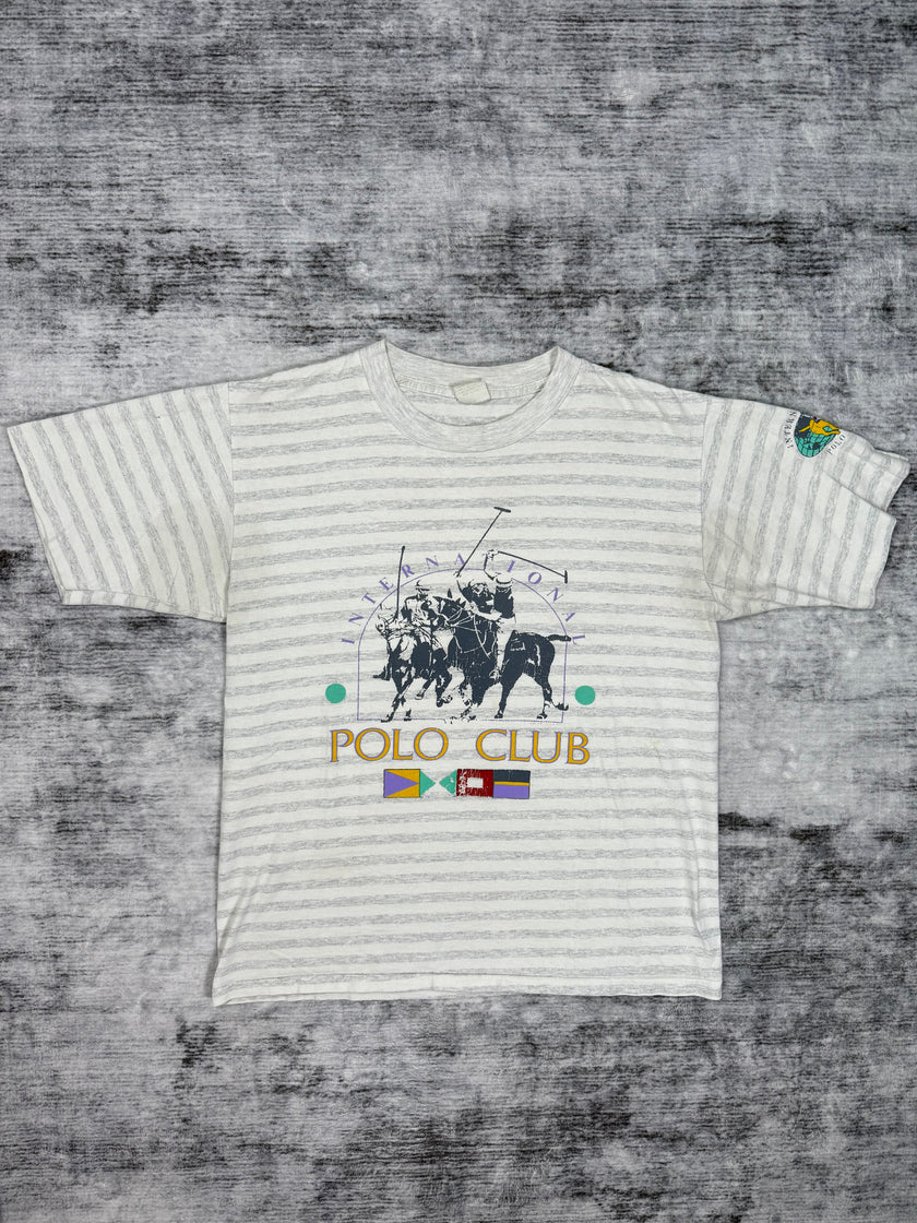 International Polo Club Striped Graphic Tee