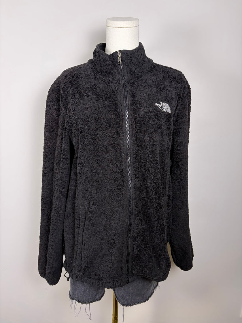 North Face Black Full Zip Fleece