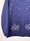 Colorful Embroidered Button-Up Sweater